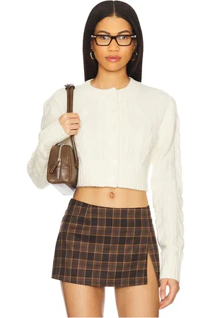 For Love & Lemons Camille Cable Knit Cardigan in . Size M, S, XL, XS.