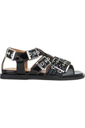 Ganni Feminine Buckle Sandal in . Size 38, 39, 40.