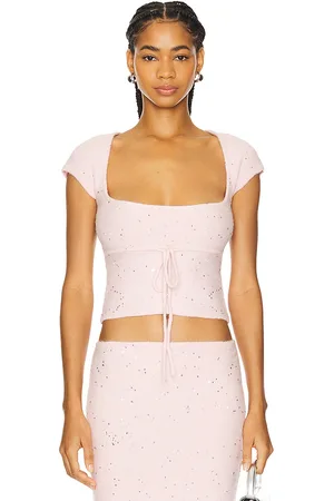DANIELLE GUIZIO Miki Sequin Knit Top in . Size M, S.