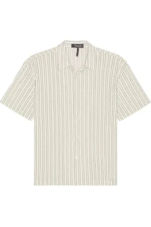 WAO Relaxed Stripe Short Sleeve Shirt in . Size M, S, XL/1X.