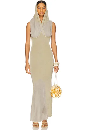 Isa Boulder Lowhood Maxi Dress in Grey,Sage. Size M, S, XL.