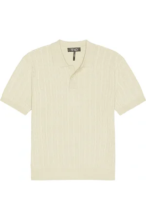 WAO Cable Knit Short Sleeve Polo in . Size M, S, XL/1X.