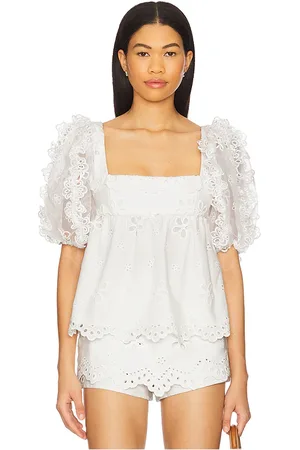 For Love & Lemons Daisy Eyelet Top in . Size M, S, XS.
