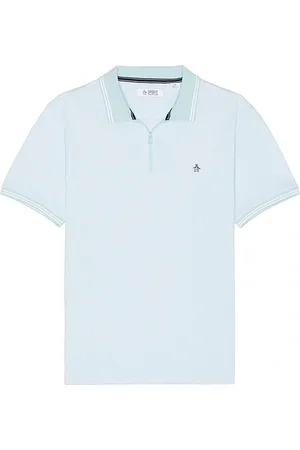 Original Penguin Jacquard 1/4 Zip Tipped Polo in . Size M, S, XL/1X.
