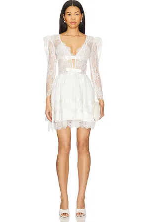 For Love & Lemons Annabelle Lace Mini Dress in . Size M, S, XL, XS.
