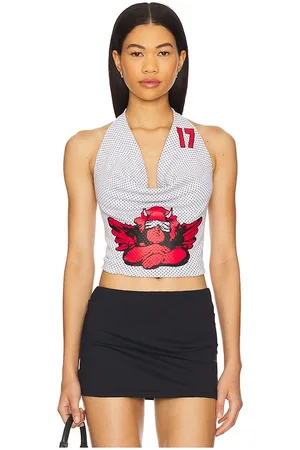 Boys Lie Halter Bulls Top Jersey in . Size M, S, XL/1X, XS.