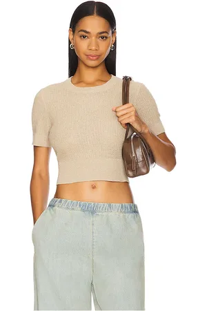 ENZA COSTA Cropped Short Sleeve Sweater in . Size M, S, XS.