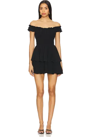 MORE TO COME Billie Off Shoulder Dress in . Size M, S, XL, XS, XXS.