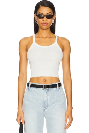 ÉTERNE Cropped Rib Tank Top in . Size M, S, XL.