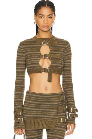 Jaded London Cropped Knitted Stripe Top in . Size XS.
