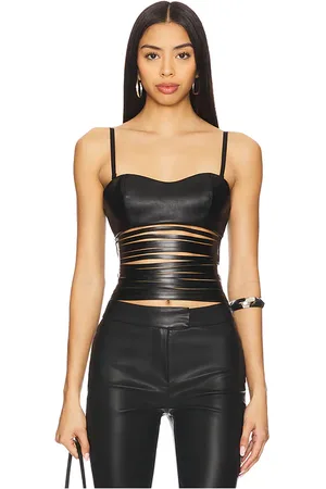 Nii hai Leather Lazer Top in . Size S, XS.