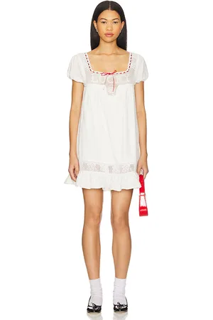 Frankies Bikinis X Bella Hadid Western Poplin Mini Dress in . Size S, XS.
