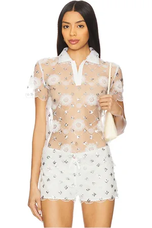 VIVETTA Embroidered Polo in . Size 38.