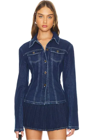 Lioness Rider Denim Jacket in . Size M, S, XL, XS.