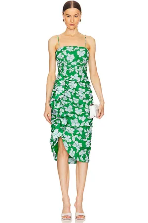 AMUR Olly Ruched Midi Dress in . Size 6.