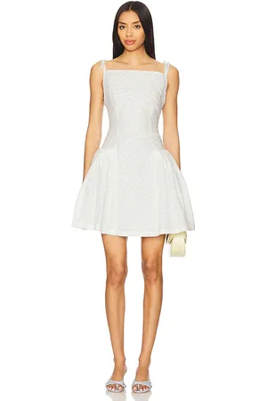 yuhan wang Floral Embroidered Hoop Cotton Dress in . Size M, S.