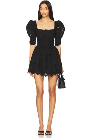 For Love & Lemons Daisy Eyelet Belted Mini Dress in . Size XS.