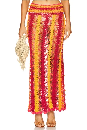 CeliaB X Revolve Skirt in Orange,Red. Size XS.