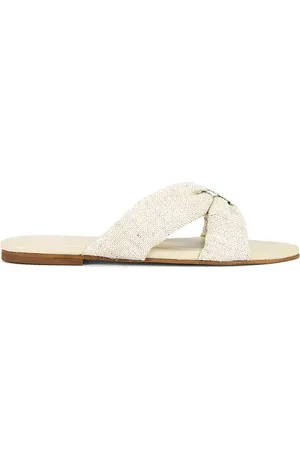 KAANAS Banha Chunky Criss Cross Linen Sandal in . Size 11, 6, 7, 8, 9.
