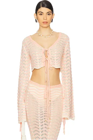 Bananhot Miana Shirt in Blush,Cream. Size XS/S.