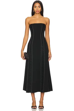 Simkhai Dennison Bustier Midi Dress in . Size 6.