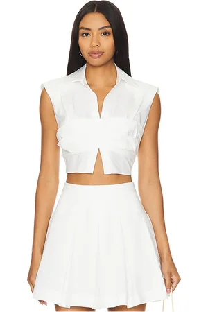 Simkhai Emie Cropped Box Sleeve Top in . Size 6.