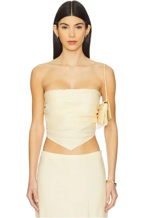FAITHFULL THE BRAND X REVOLVE Antibes Strapless Top in . Size XL, XS.