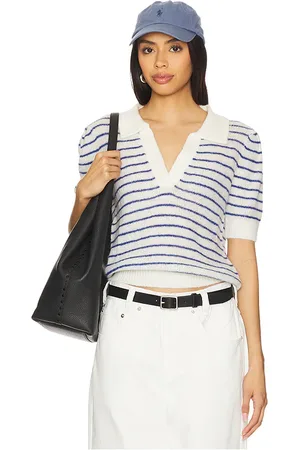 Pistola Billie Top in White,Blue. Size M, S, XL, XS.