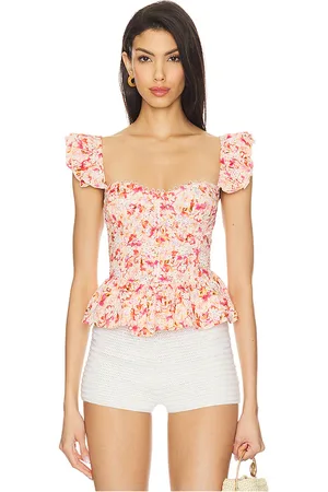 ASTR Baylin Top in Ivory,Pink. Size M, S, XL, XS.