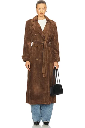 DUCIE Corrin Suede Coat in . Size S/M, XS/S.