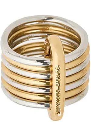 Jennifer Fisher Ring Set in Metallic Silver,Metallic Gold. Size 6, 7, 8.