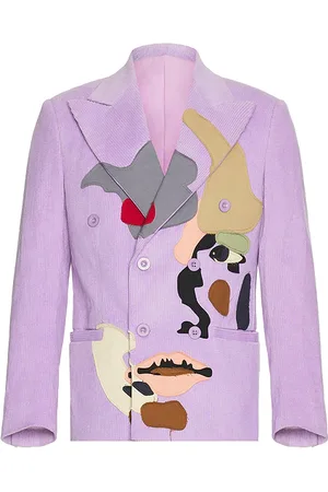 KIDSUPER STUDIOS Patchwork Face Corduroy Suit Top in . Size M, S, XL.
