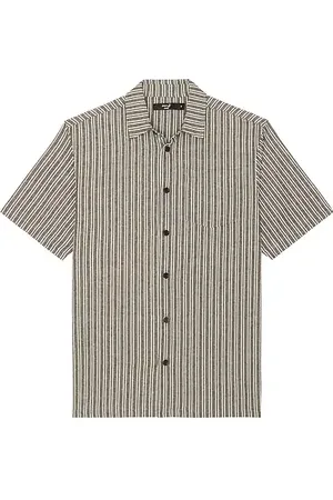 FORMER Reynolds Stripe Short Sleeve Shirt in . Size M, S, XL/1X.