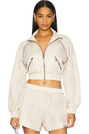 AREA Crystal Trim Track Jacket in . Size S.