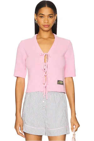 Ganni Future Wool Short Sleeve Cardigan in . Size M, S, XS.