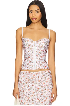Bella Venice The Caroline Corset in Red,Ivory. Size XS.
