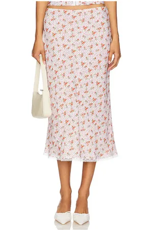Bella Venice The Roxy Skirt in Red,Ivory. Size M, XS.