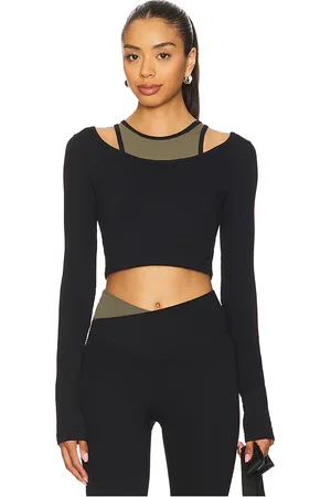P.E Nation Sutton Long Sleeve Cropped Top in . Size M.