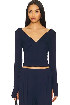 Michael Lauren Aziel Long Sleeve Cross Front Top in . Size M, S, XL, XS.