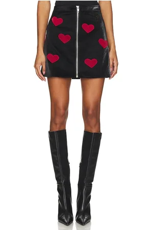 Cinq A Sept Applique Hearts Palo Skirt in . Size 8.