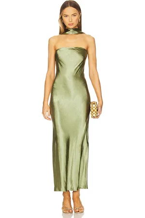 SNDYS Angelina Neck Tie Maxi Dress in . Size M, S, XL.