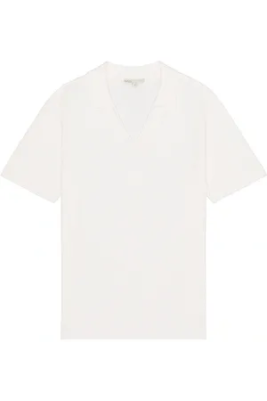 ONIA Cotton Crochet Johnny Collar Polo in . Size M, S, XL/1X.