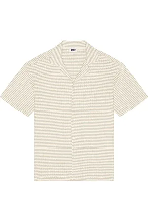 Saks Fifth Avenue Checkered Knit Bowling Shirt in . Size M, S, XL/1X.