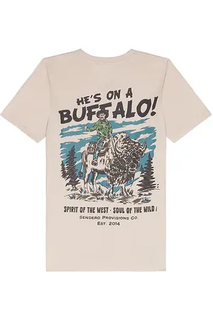 Sendero Provisions Buffalo Tee in . Size M, S, XL/1X.