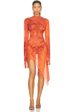 Jade Cropper Draped Twisted Dress in . Size 40.
