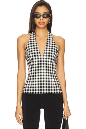 MAJORELLE Birdie Top in Black,White. Size M, S, XL, XS, XXS.