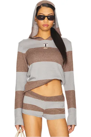 Jaded London Stripe Knitted Rugby Top With Hood in . Size M, S, XS.