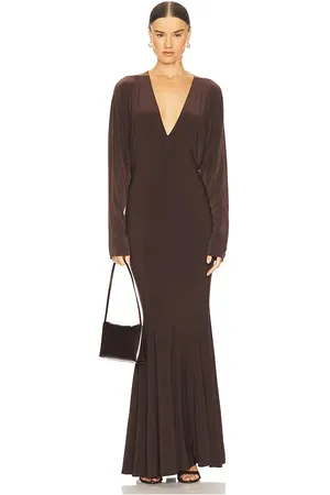 Norma Kamali X REVOLVE Dolman V Neck Fishtail Gown in . Size M, S, XL, XS, XXS.