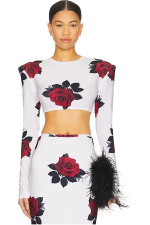Norma Kamali Shoulder Pad Crop Top in . Size M, S, XS.