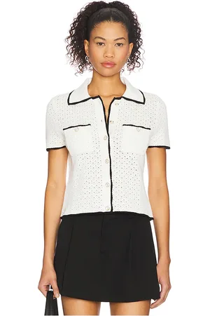 MAJORELLE Lin Pointelle Top in . Size M, S, XL, XS.